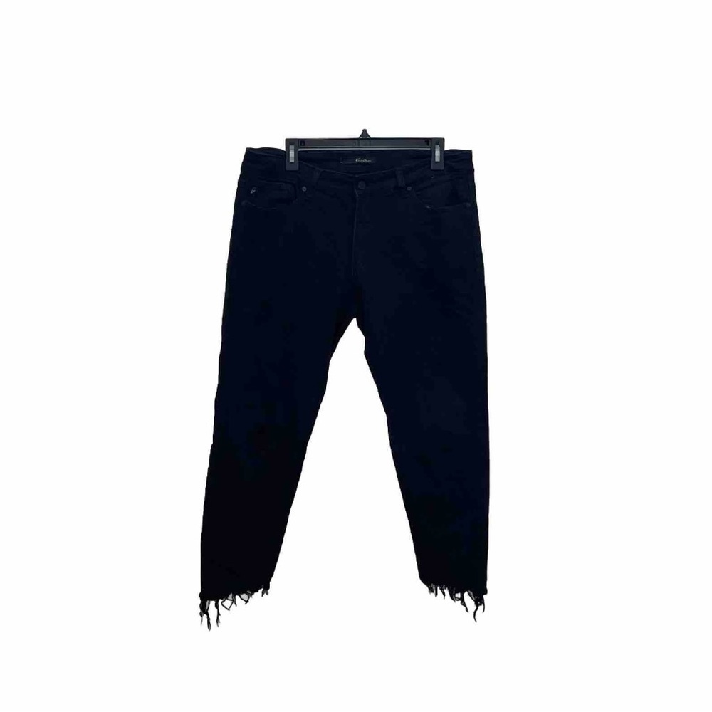 KanCan Black Distressed Brianna Mid Rise Ankle Skinny Jeans Size 30 - Picture 2 of 16